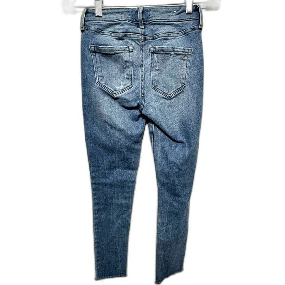 William Rast Jeans Stretch Perfect Skinny Distressed Denim Mid Rise Women sz 24 - Picture 12 of 12
